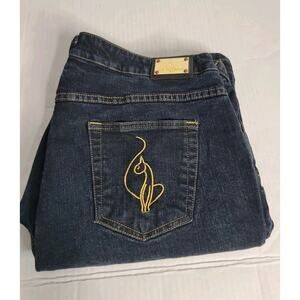 Baby Phat Jeans Womens SZ 20 Wide Leg Stretch Dark Wash Y2K 90's